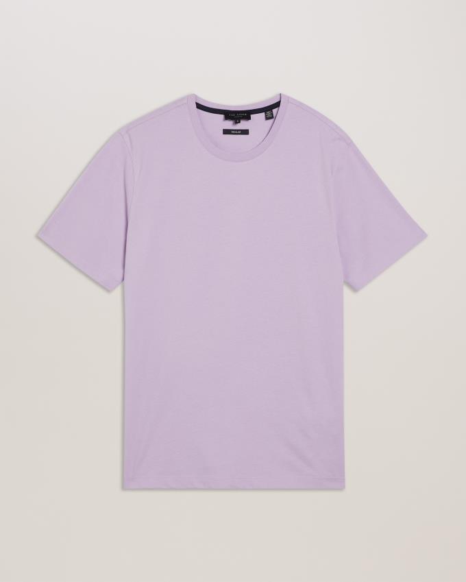 T-Shirt Ted Baker Short Sleeve Regular Fit Plain Violette Homme | GAJ-48832951